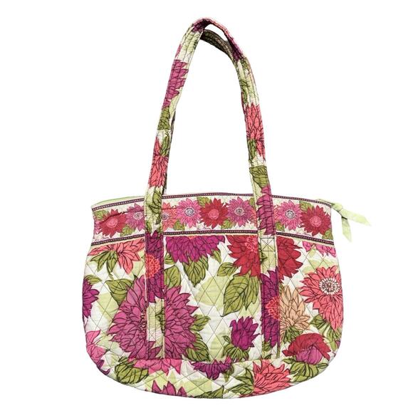 Vera Bradley Large Travel Tote Duffel Bag Floral Zipper Bohemian Boho 14 X 10 - Picture 1 of 6